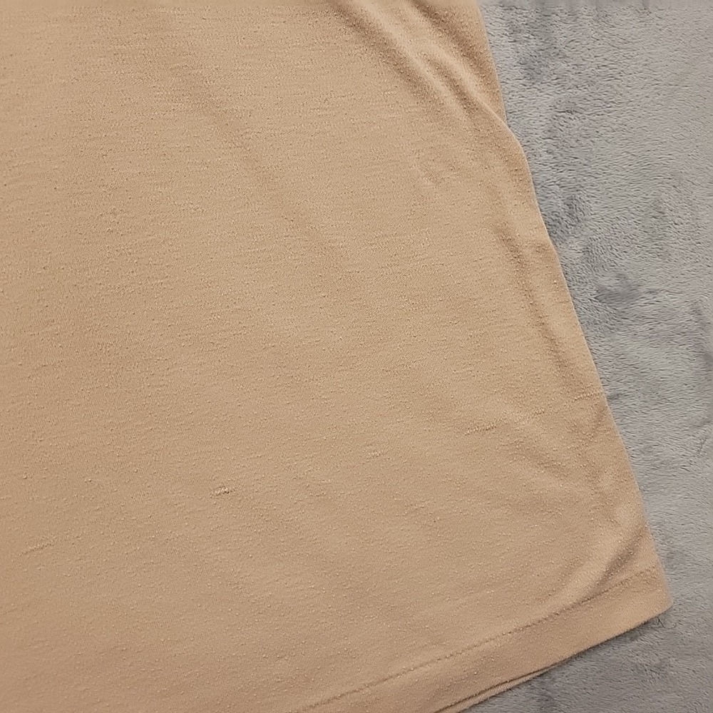 VTG Fashion Knight Shirt Mens L Tan V-Neck Pullover Short Sleeve Retro 70s - Picture 2 of 9